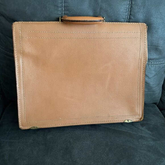 Rexbilt Vintage Split Cowhide Leather Brief Bag Stay-Open Frame - Picture 4 of 8
